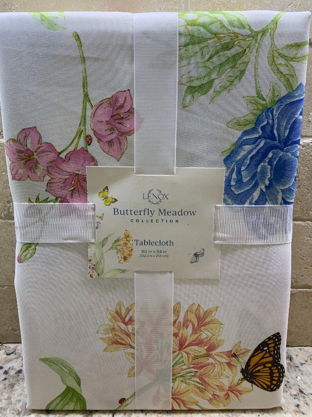 Lenox Butterfly Meadow Bloom Tablecloth 60x84 NWT